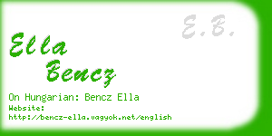 ella bencz business card